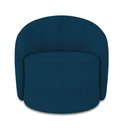 Ver imagem 5 de Poltrona Decorativa Orgânica Giratória Lua Bouclê Azul D03 - D’Rossi