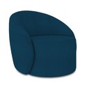 Ver imagem 2 de Poltrona Decorativa Orgânica Giratória Lua Bouclê Azul D03 - D’Rossi