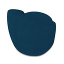 Ver imagem 7 de Poltrona Decorativa Orgânica Giratória Lua Bouclê Azul D03 - D’Rossi