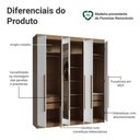 Ver imagem 5 de Guarda-Roupa Casal 6 Portas Batentes com Espelho Saturno Madesa