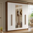 Ver imagem 1 de Guarda-Roupa Casal 6 Portas Batentes com Espelho Saturno Madesa