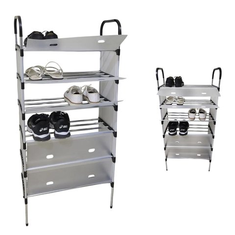 Sapateira Rack 6 Andares Modular Organizacao Sapato Sandalia Calcado Prateleiras Resistente Multiuso