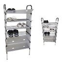 Ver imagem 1 de Sapateira Rack 6 Andares Modular Organizacao Sapato Sandalia Calcado Prateleiras Resistente Multiuso