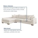 Ver imagem 5 de Sofá de Canto Modulado com Chaise 6 Lugares Base em Madeira Maciça Dominique Prime