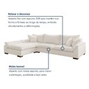 Ver imagem 5 de Sofá de Canto 6 Lugares com Chaise Modulado 280cm com Base em Madeira Maciça Dominique Yescasa