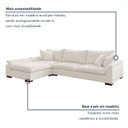 Ver imagem 7 de Sofá de Canto Modulado com Chaise 6 Lugares Base em Madeira Maciça Dominique Prime
