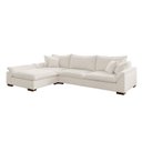 Ver imagem 2 de Sofá de Canto 6 Lugares com Chaise Modulado 280cm com Base em Madeira Maciça Dominique Yescasa