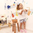 Ver imagem 3 de Adesivo de Parede Infantil Instrumentos Coloridos - Música Adesivos Primeiro Quarto
