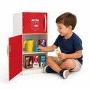 Ver mais imagens de Geladeira Infantil Madeira Grande Mini Mercado Cozinha Brinquedo Infantil Freezer 2 Portas Super Lux