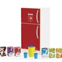 Ver imagem 2 de Geladeira Infantil Madeira Grande Mini Mercado Cozinha Brinquedo Infantil Freezer 2 Portas Super Lux