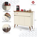 Ver imagem 4 de Aparador Buffet Sala Zeus 3 Portas 1 Gaveta - Rede Móveis