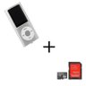 MP4 Player Colors Prata SD / FM / E-BOOK / Gravador + Cartao de Memoria 8GB - 1