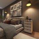 Ver imagem 6 de Mesa de Apoio para Quarto Quatro Gavetas Movlar Mdp - Mod.0701:branco/nature