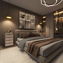 Ver imagem 7 de Mesa de Apoio para Quarto Quatro Gavetas Movlar Mdp - Mod.0701:branco/nature