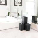 Ver imagem 2 de Kit Organizador Banheiro Smile Polipropileno Preto 20cm 3 Peças