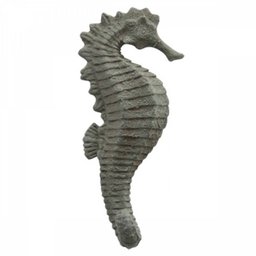 escultura cavalo marinho INCRÍVEL resina cinza 19cm Ilunato QC0577 - 1