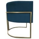 Ver imagem 6 de Poltrona Decorativa para Sala Recepção Luna Suede Base Ferro Champagne