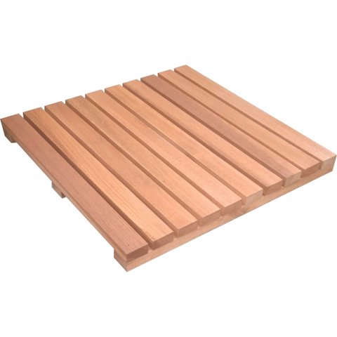 Deck de Madeira Modular 50x50cm com Pintura Neonx 50x50 Cm com Pintura Osmocolor Mogno Semi Trans