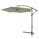 Ver imagem 1 de Ombrelone Lateral Articulado Alumínio 3,5m Grande Praia Piscina Jardim com Base Importway Iwobl-350 