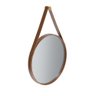 Espelho Redondo Aqua com Alça Couro Marrom 80cm - 3