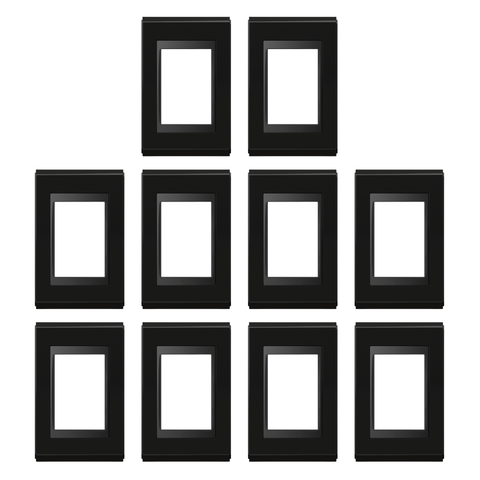 Kit C/10 Placas 4x2 3 Posições Weg Refinatto Style Preto Acetinado
