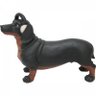 escultura cachorro BALDO BASSET HOUND resina preta 33cm Ilunato QC0485 - 1