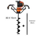 Ver imagem 1 de Perfurador de Solo 2T Profissional Para Construção Civil Vulcan VPS520 Broca 80x10cm + Extensor