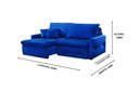 Ver imagem 2 de Sofá Retrátil e Reclinável Cristal Caixa Zero 2,60m Pillow de 15cm - Movenzo Estofados