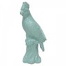 escultura pássaro CACATUA cerâmica azul 12,5cm Ilunato QC0596 - 1