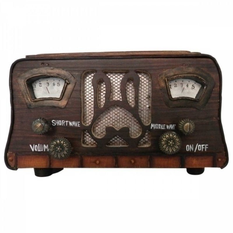 Miniatura Rádio Roquete Pinto Metal 18cm Ilunato Fi0008 - 1