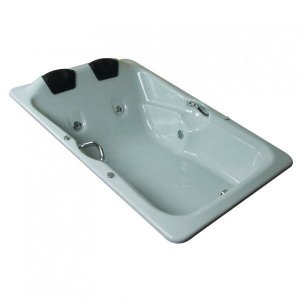Banheira de Hidromassagem Ouro Fino Acrillic Dupla Top Line 1,80m x 1,20m x 47cm 06 Jatos
