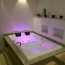 Ver mais imagens de Banheira de Hidromassagem Acrilic Dupla Top Line Ouro Fino com Cromoterapia LED e Apoios para Cabeça 1,80x1,20m Branco 220V