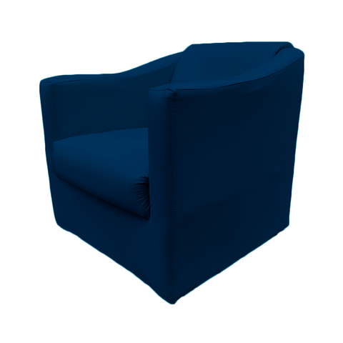Poltrona Decorativa Tilla Suede Azul Marinho - Leal Decorados