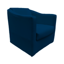 Ver imagem 3 de Poltrona Decorativa Tilla Suede Azul Marinho - Leal Decorados