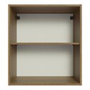 Ver imagem 5 de Armário Aéreo 60 Cm com 2 Nichos Abertos para Cozinha Madesa Lux, Glamy, Agata, Stella - Rustic