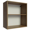 Ver imagem 1 de Armário Aéreo 60 Cm com 2 Nichos Abertos para Cozinha Madesa Lux, Glamy, Agata, Stella - Rustic