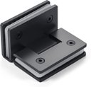 Ver imagem 5 de Dobradiça Inox Gv48 90º Porta de Vidro e Box Canto Preta - Vidro/vidro