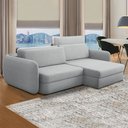 Ver imagem 5 de Sofá Cama Sala de Estar Bipartido Elétrico 194cm Retrátil Caixa Zero Torrion Veludo Bege G93 - Gran
