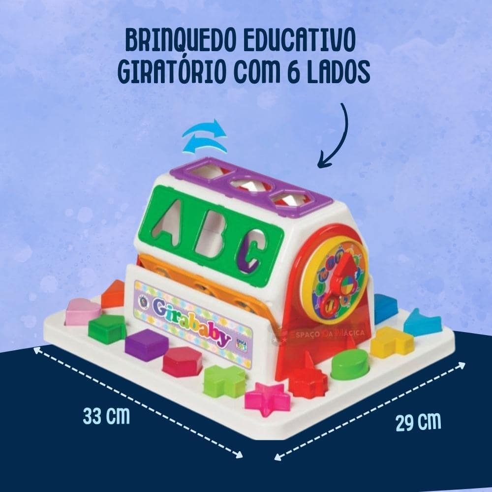 Brinquedo Girababy Didatico 18 Peças De Encaixe Bebê 1 a 3 Anos MERCOTOYS Girababy Encaixe 18 Peças  - 6