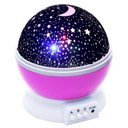 Ver imagem 1 de Luminária Projetor Abajur Estrelas Galáxia Universo Céu Criança Rotativa 360 - Rosa