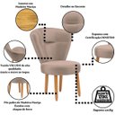 Ver imagem 4 de Jogo 4 Poltronas para Estúdio de Beleza Recepção Sala de Jantar Confortável Tecido Veludo