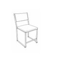 Ver imagem 5 de Kit 4 Cadeira Empilhável Preta Assento e Encosto Estofado Preto