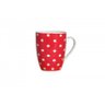 Caneca Porcelana 350ml Drops Poa Vermelho - 1