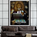 Ver imagem 2 de QUADRO DECORATIVO LION MONEY