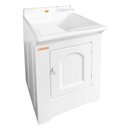 Ver imagem 1 de Gabinete Tanque de Lavar Roupas 38l Branco Fibra Stilofibras Lavanderia Área de Serviço