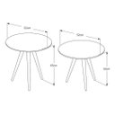 Ver imagem 4 de Kit 2 Mesinha Mesas Apoio e Lateral Redonda Freijó