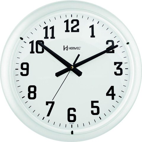 Relógio de Parede 40 Cm Quartz Herweg 660129 Branco - Branco