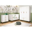 Ver imagem 6 de Berço Americano 2 em 1 Isis para Quarto Infantil - Branco Fosco