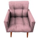 Ver imagem 2 de Kit 2 Poltrona Alexa Cores Lisas - Beatriz Decor - ROSA