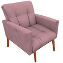 Ver imagem 3 de Kit 2 Poltrona Alexa Cores Lisas - Beatriz Decor - ROSA